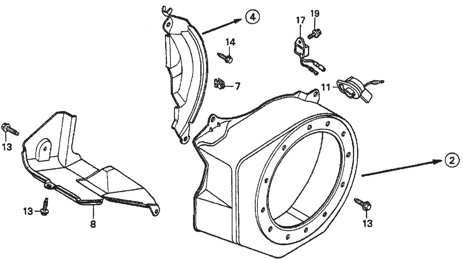 MVC70H/HW Honda GX160K1QMX2 Engine Fan Cover Assembly Parts