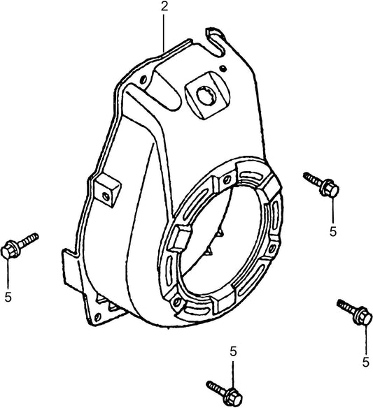 MTX50HD Honda GX100RTKRBF Engine Fan Cover Assembly Parts
