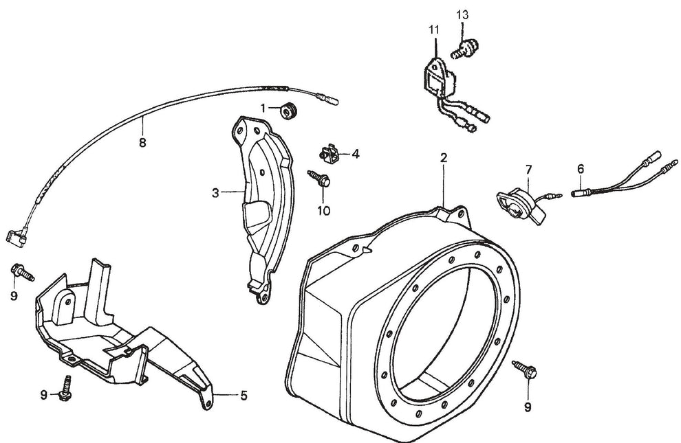 MVHR60HW HONDA GX120K1SM12  Fan Cover Assembly Parts
