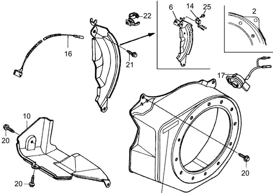 MVC88VGH/VGHW Honda GX160U1QMX2 Engine Fan Cover Assemble Parts