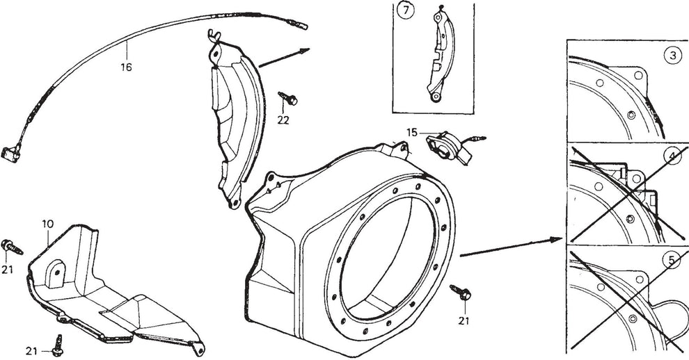 MVC77 Honda GX160K1QX2 Fan Cover Assembly Parts