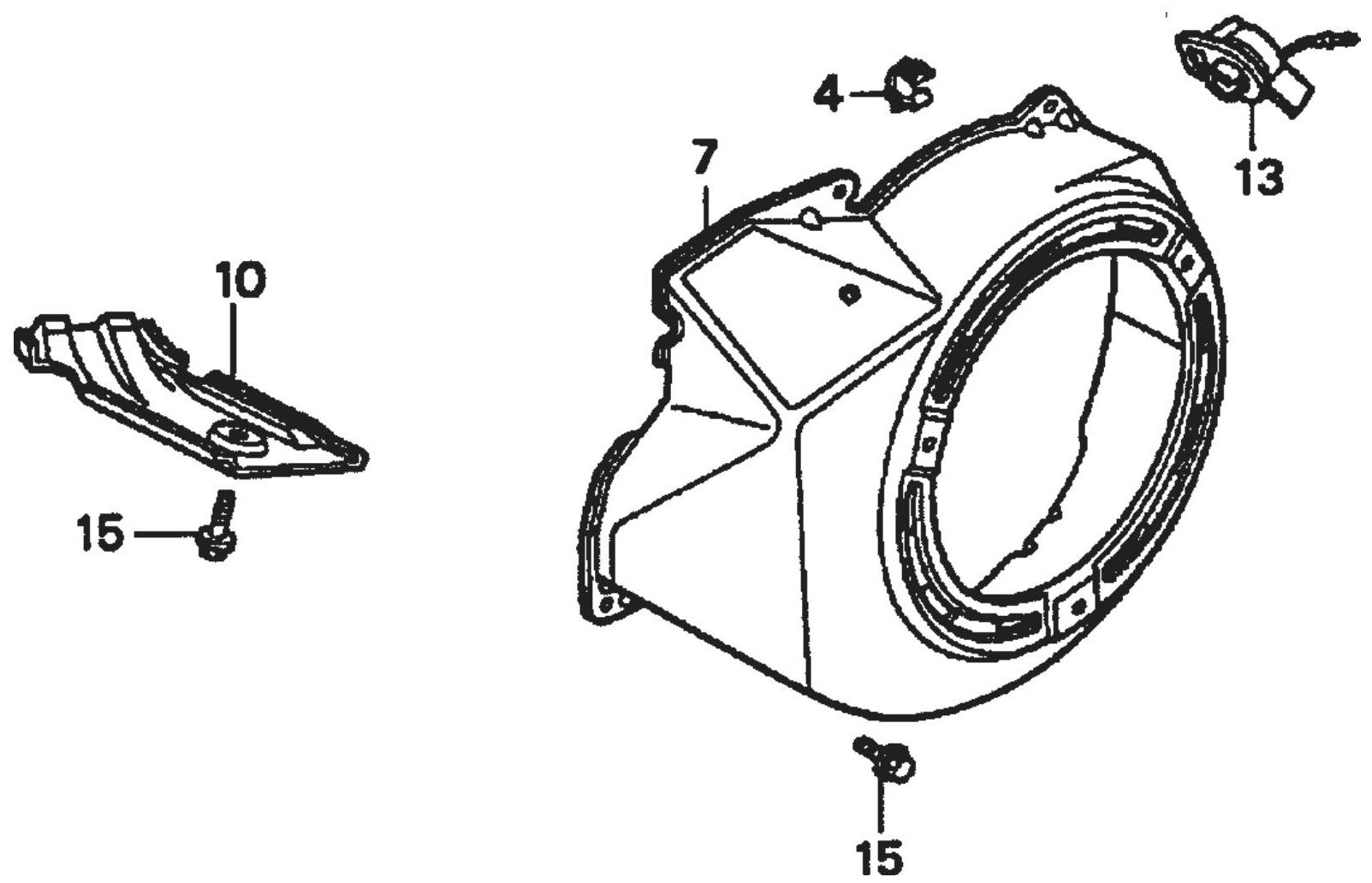 Honda GX390K1QWT2 Engine Fan Cover Assembly Parts For SP2 13H20A SP2 S20H20A  By Multiquip