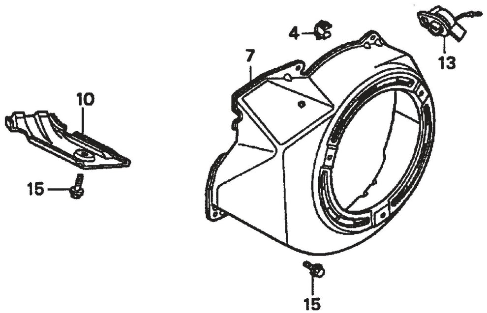 Honda GX390K1QWT2 Engine Fan Cover Assembly Parts For SP2 13H20A SP2 S20H20A  By Multiquip
