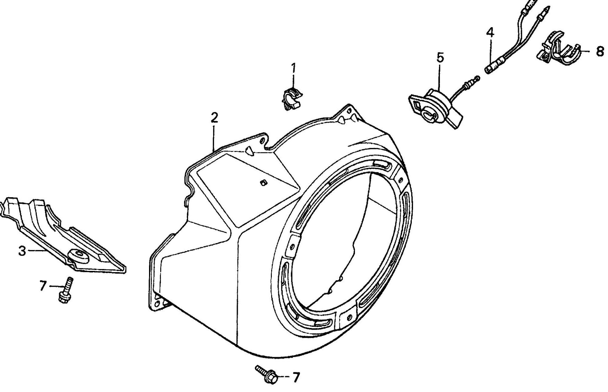 QP40TH HONDA GX340K1QA2 Engine Fan Cover Assembly Parts By Multiquip