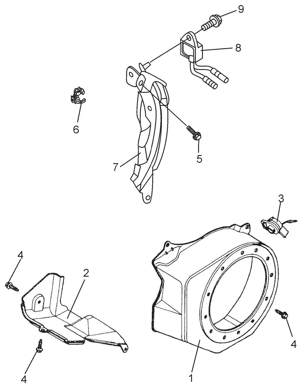 MVH120VGH GX160U1SMX4 Engine Fan Cover Assembly Parts
