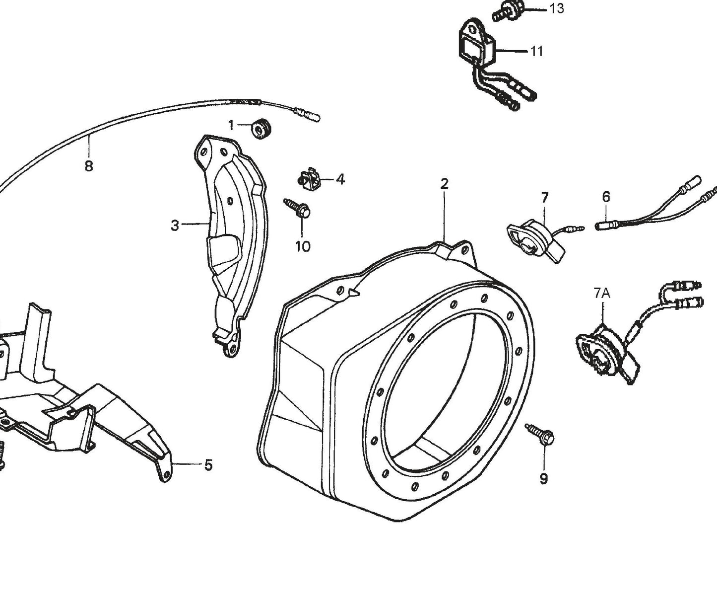 MQ QP204H HONDA GX120K1PX2/GX120U1PX2 Engine Fan Cover Assembly Parts By Multiquip