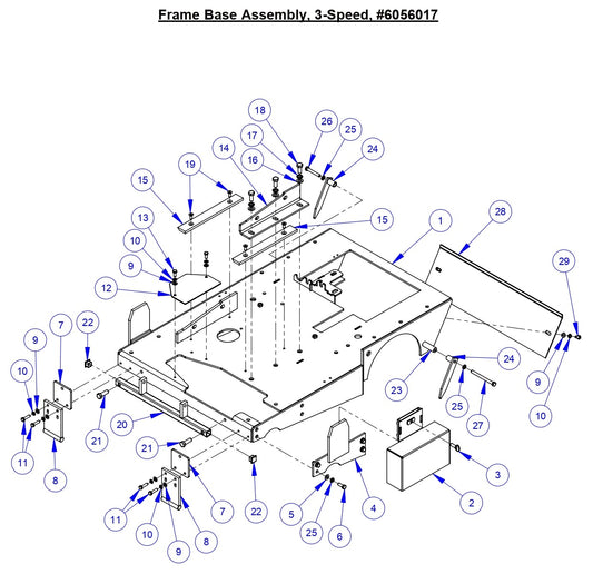 CC5555GK Frame Base Assembly, 3-Speed