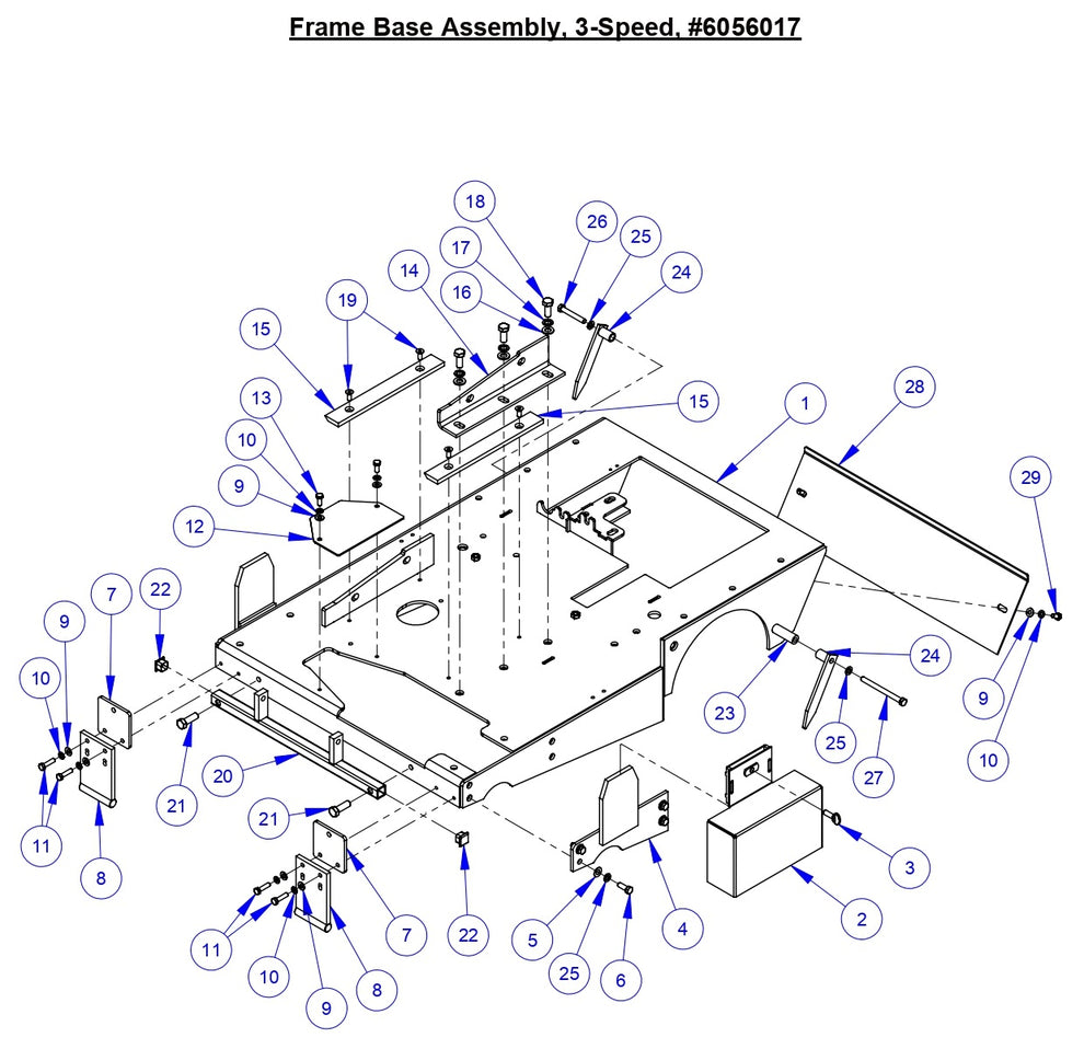 CC5555GK Frame Base Assembly, 3-Speed