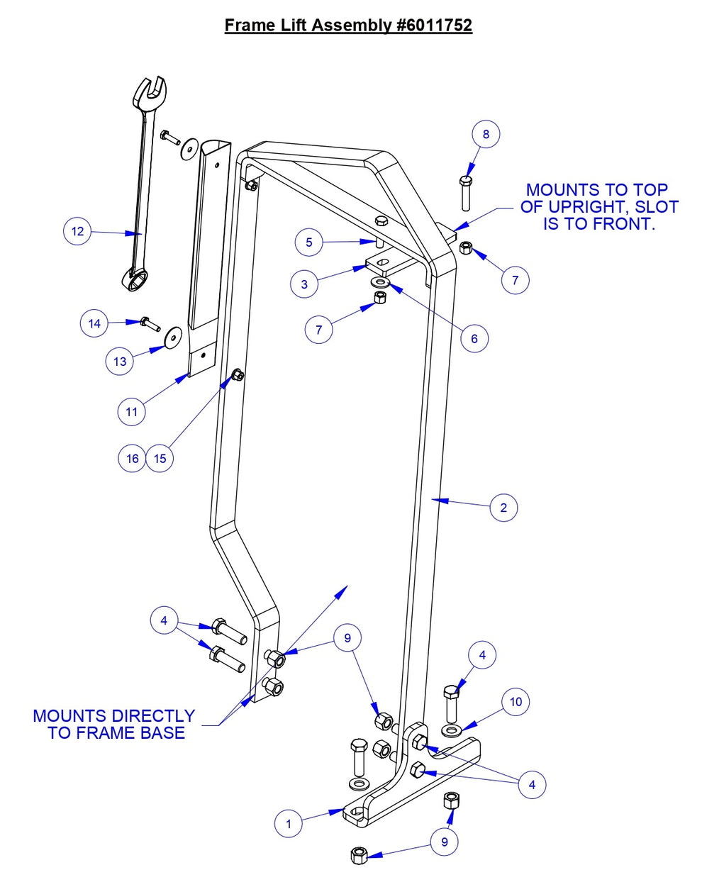 CC3538 JK Frame Lift Assembly