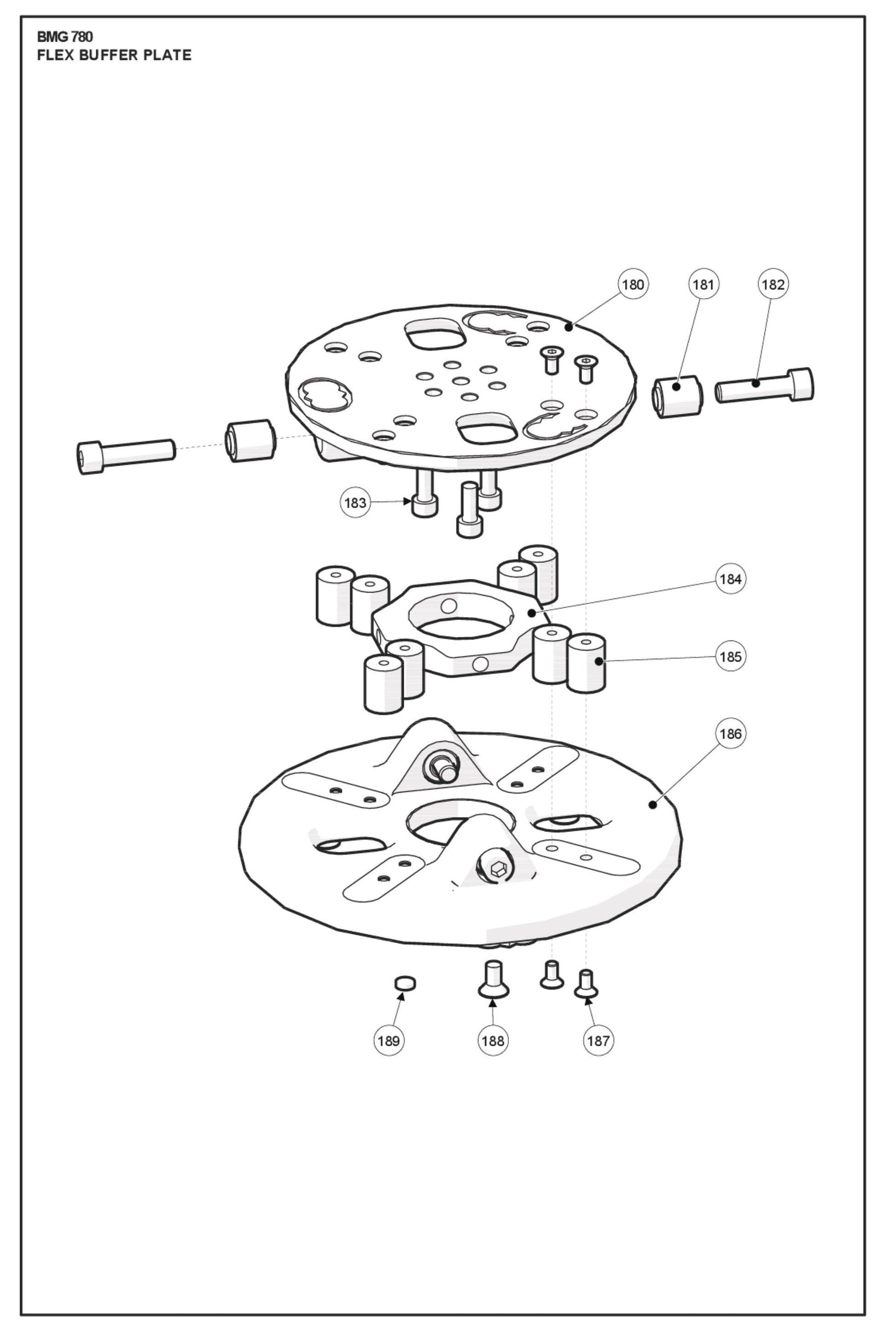 Flex Buffer Plate Parts For BMG 780 By Husqvarna