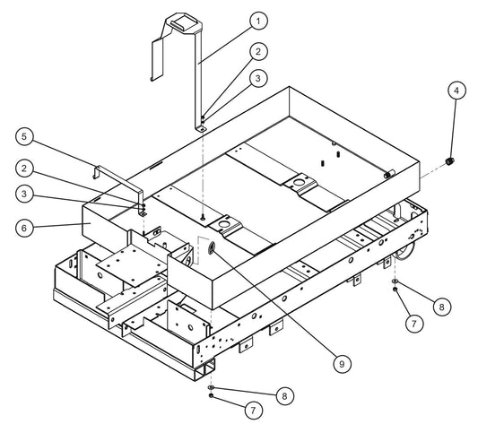 CE V-Series Night Lite Pro II Fluid Containment Tray Parts By Allmand