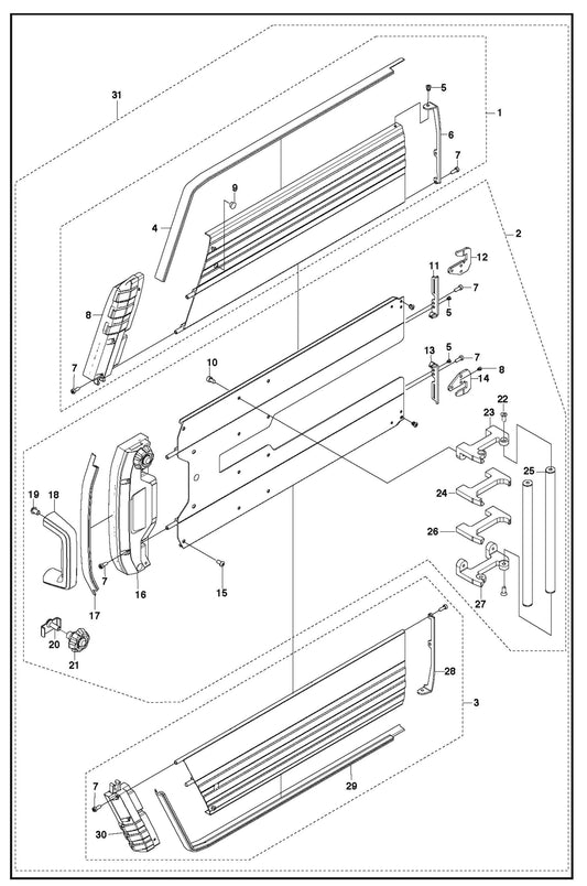 Blade Guard Flush 600mm Parts For WS 220 By Husqvarna