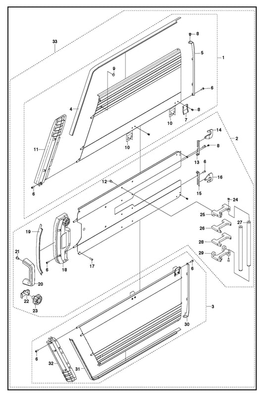 Blade Guard Flush 900mm Parts For WS 220 By Husqvarna