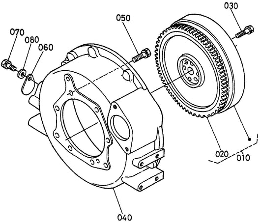Flywheel Assembly Parts for KD1800-KD6 Light Towers by Multiquip