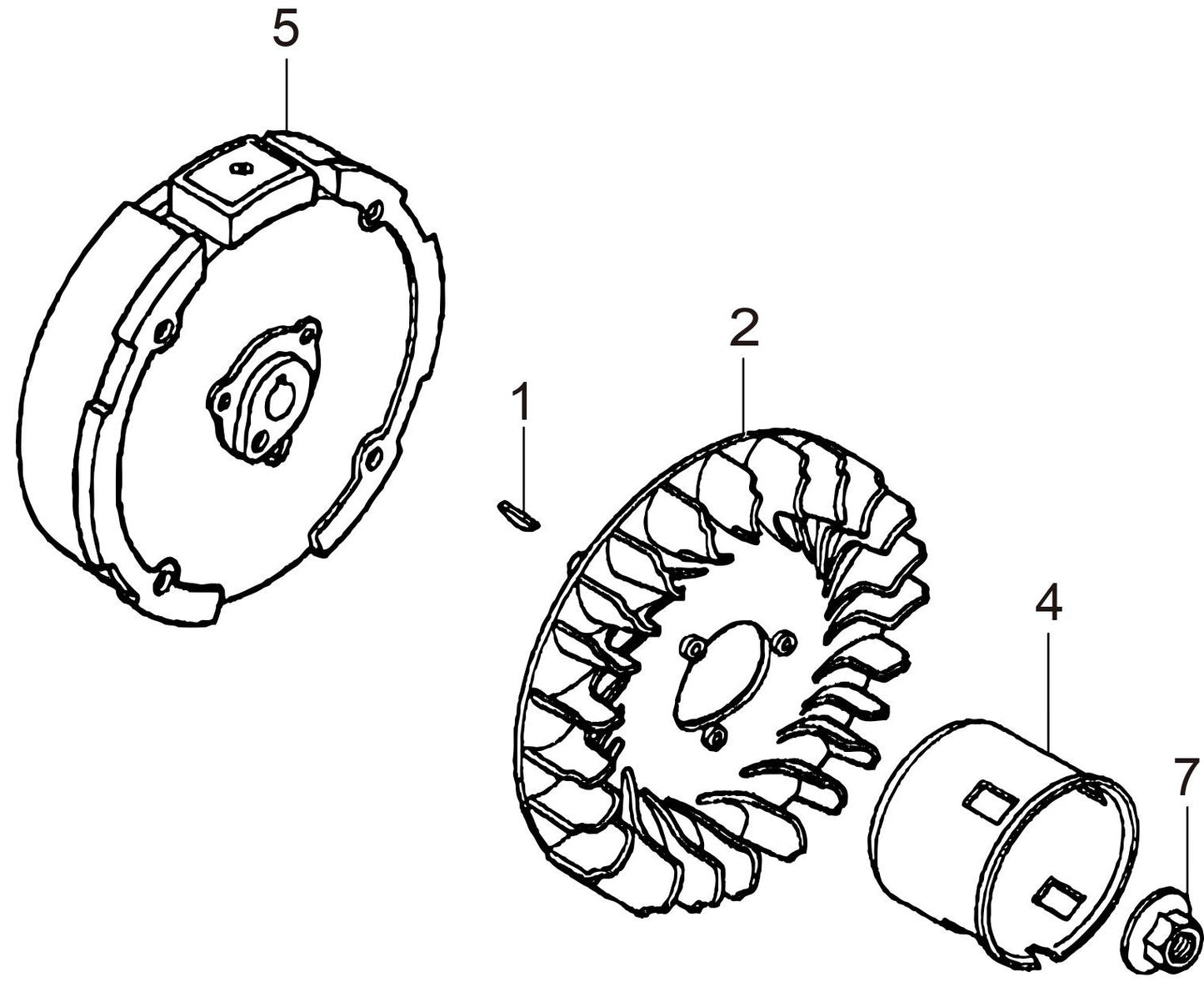 MVH158GH Honda GX200UT2SM14/SCM  Engine Flywheel  Assembly Parts