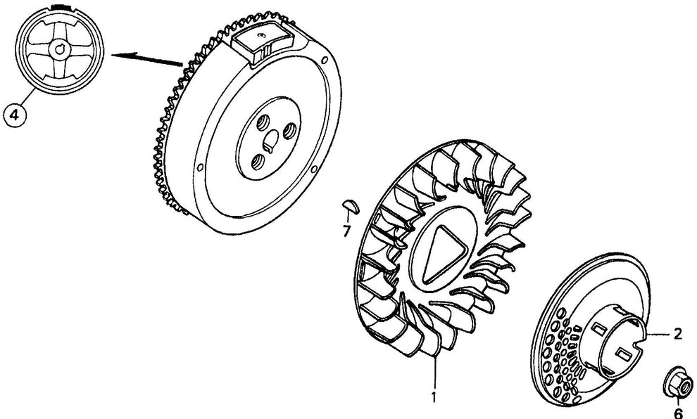 MVH304GHB Honda GX340K1SMX2 Flywheel Assembly Parts
