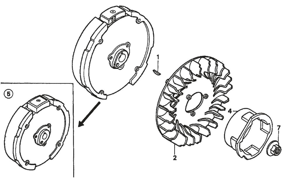 HONDA GX200QXC9 Flywheel Assembly Parts For FCG1 Series by Multiquips 