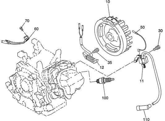 QP40TE ROBIN EX270D50021 ENGINE Elywheel Assembly Parts By Multiquip