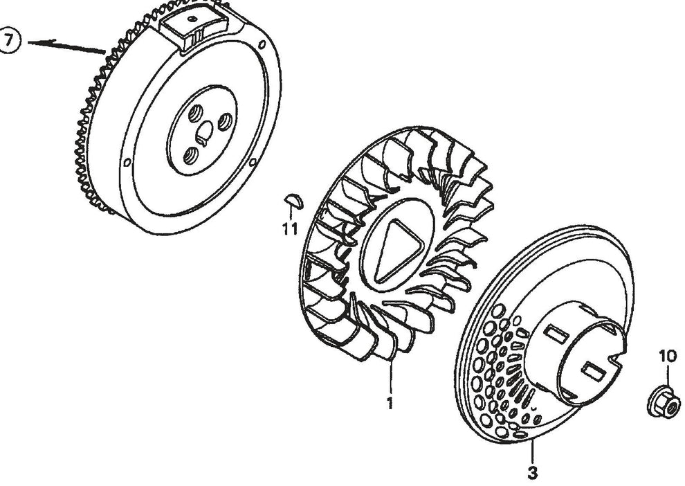 HONDA GX390K1QWT2/GX390U1QWT2 Engine Flywheel Assembly Parts For SP1 Street Pro 1 Series By Multiquip