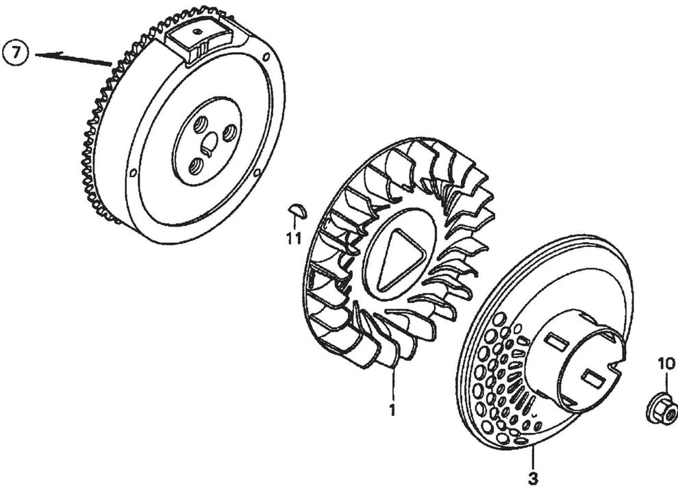 Honda GX390K1QWT2 Engine Flywheel Assembly Parts For SP2 CE13H20 SCE13H20 SCE20H20 By Multiquip