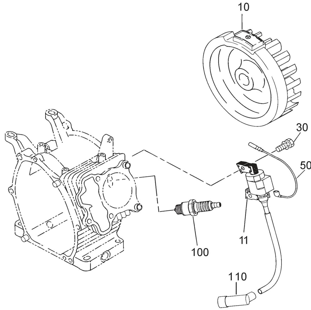 MQ QP2E ROBIN EX130D51111 ENGINE Fly Wheel Assembly Parts By Multiquip