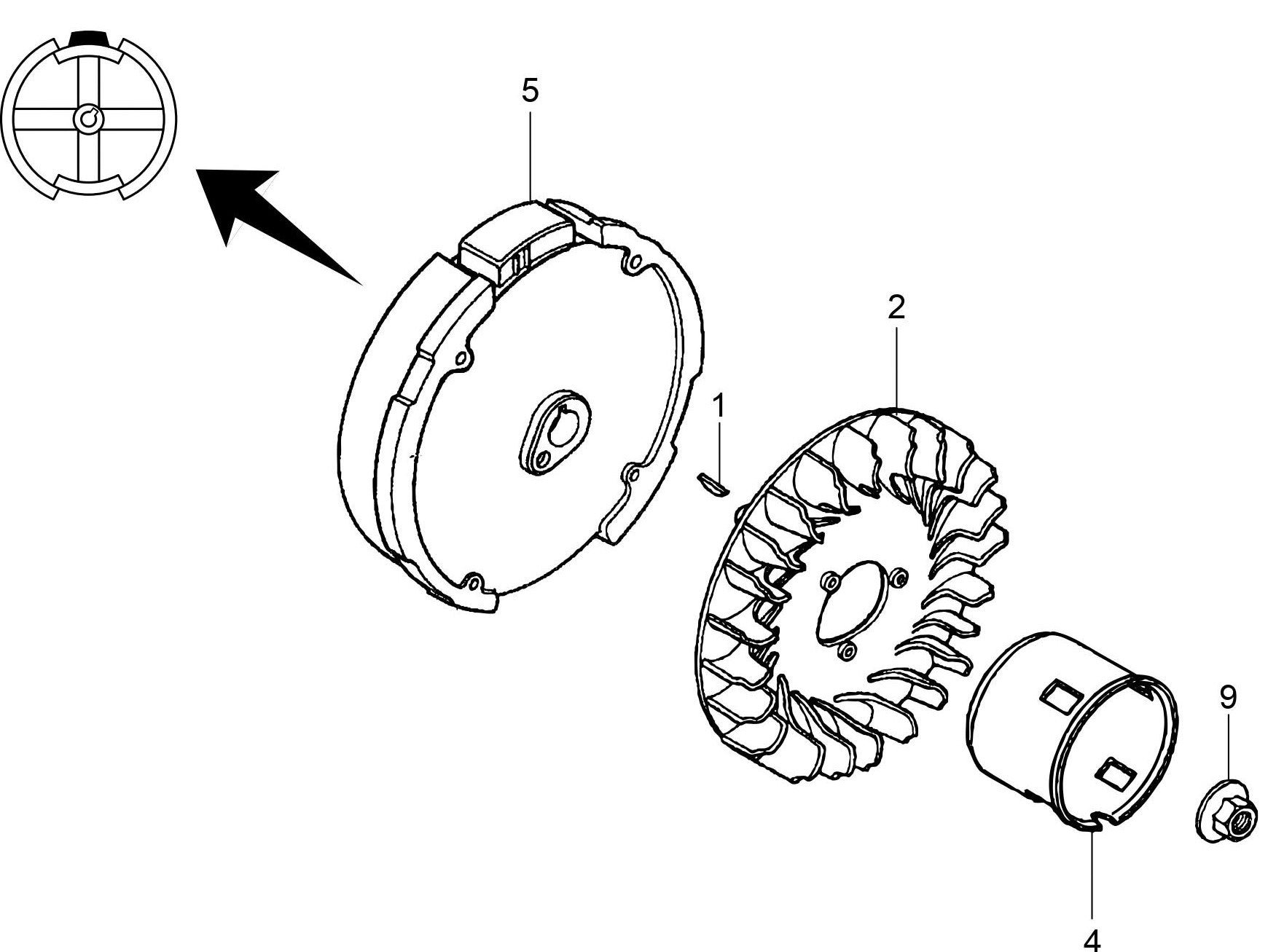 MVB85H Honda GX120UT2SM12 Engine Flywheel Assembly Parts