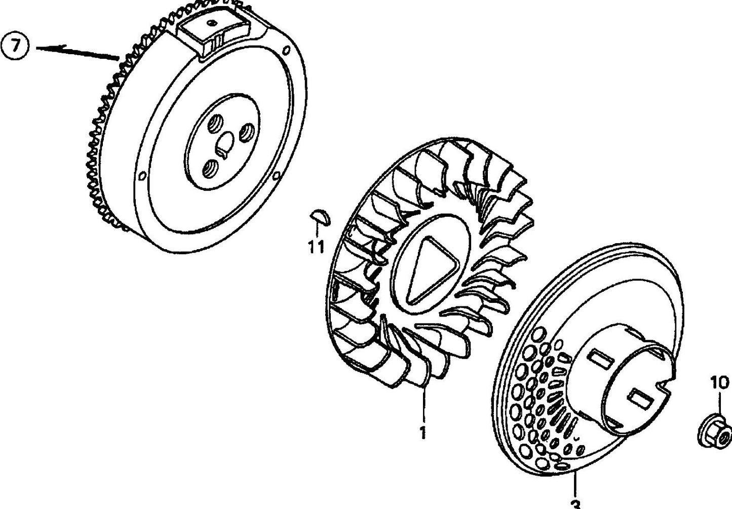 SP118 HONDA GX390U1QWT2 Flywheel Assembly Parts