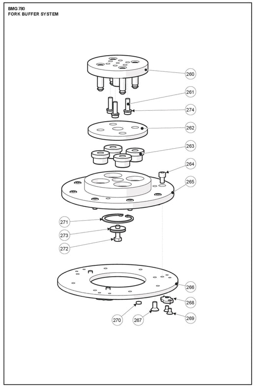 Fork Buffer System Parts For BMG 780 By Husqvarna