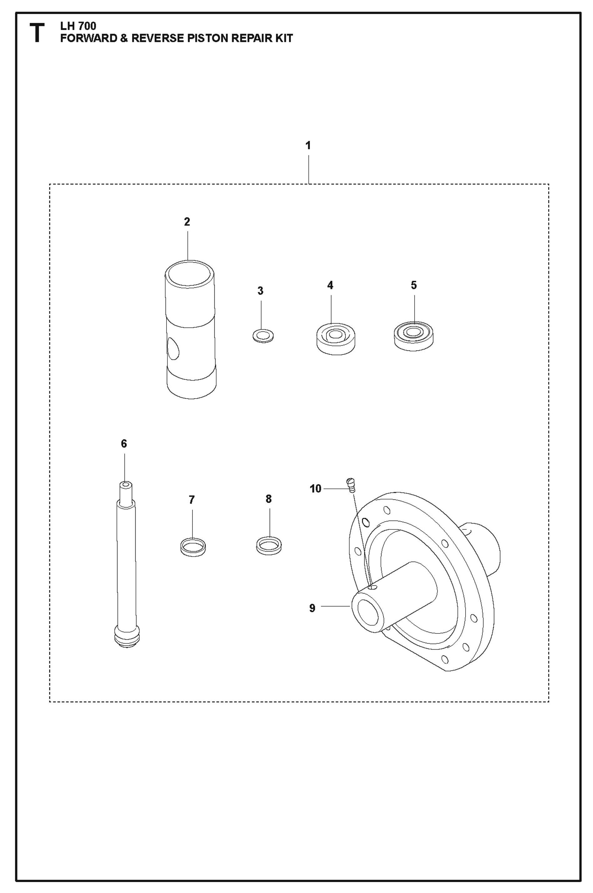 Forward and Reverse Piston Repair Kit Parts For LH 700 By Husqvarna
