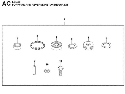 Forward And Reverse Piston Repair Kit Parts For LG 400 Diesel By Husqvarna