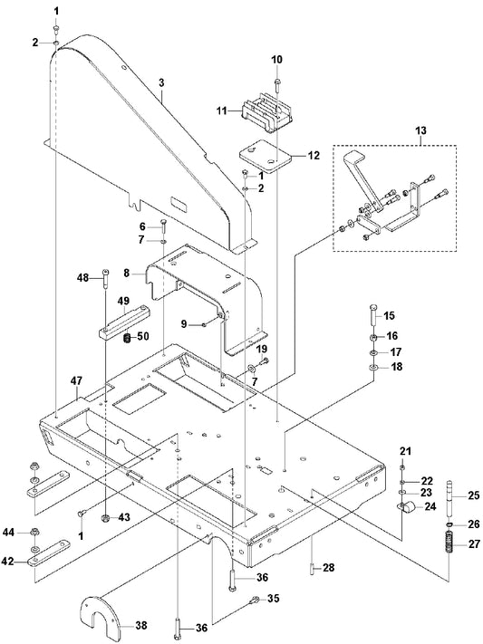 Frame Assembly Parts  for Soff Cut 2000 Saw by Husqvarna
