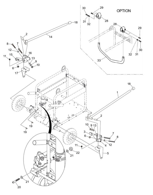 GB3LEDC GloBug Lighting System Frame 2 Assembly Parts by Multiquip