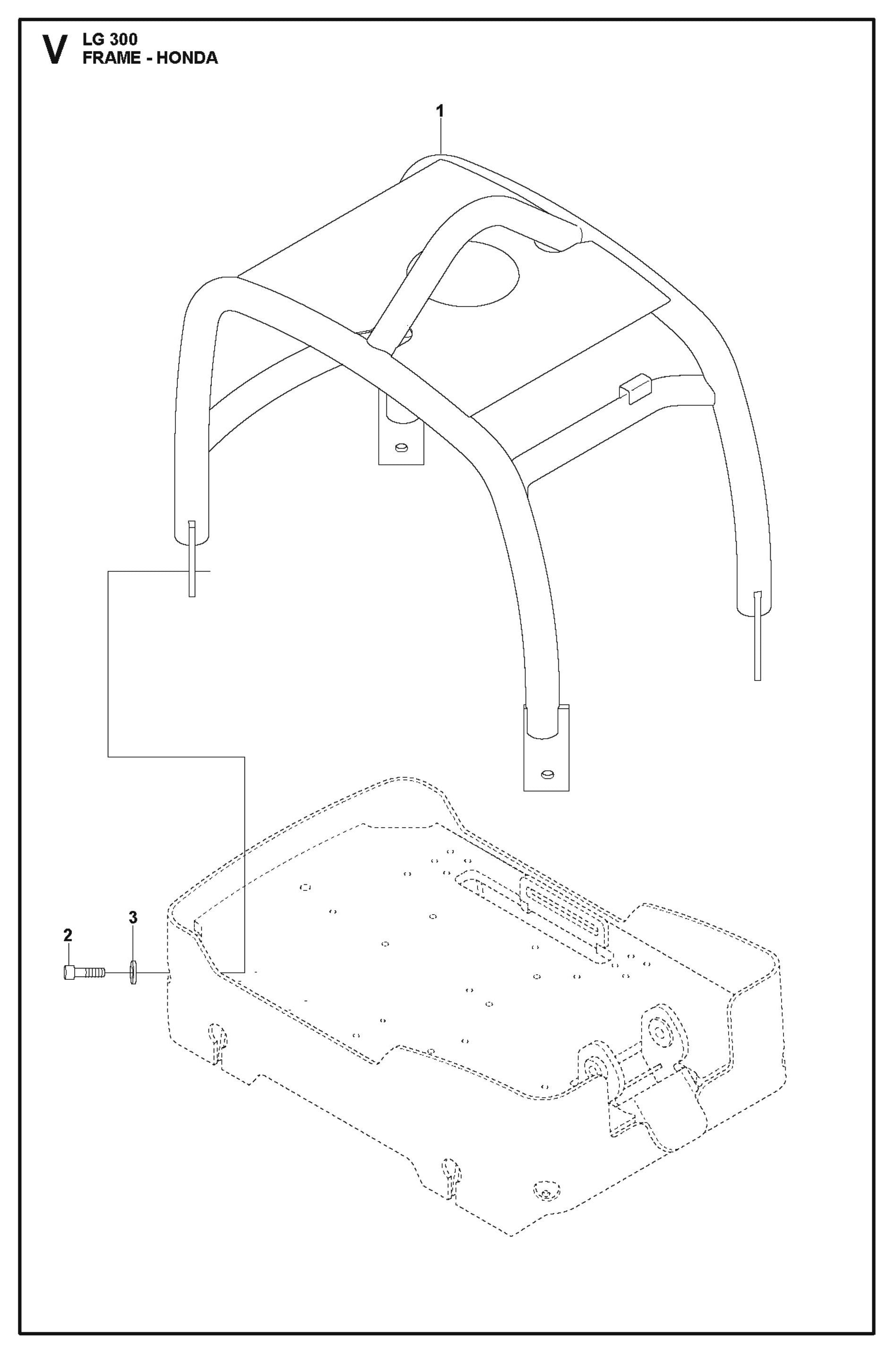 Frame - Honda Parts For LG 300 Diesel By Husqvarna