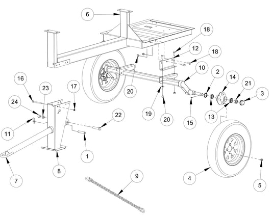 MM120 Frame And Axle Assembly Parts By MBW
