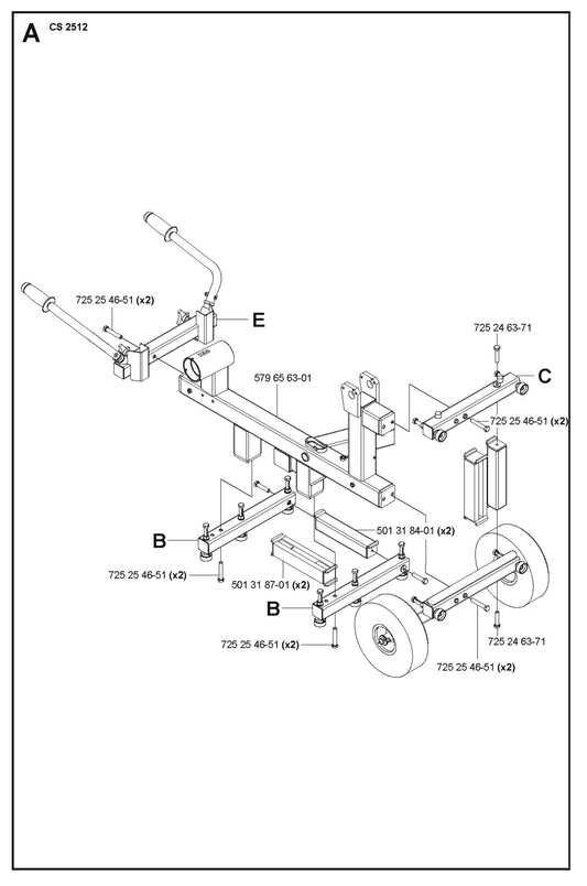 Frame Fig. 1 Parts For Wire Saw CS 2512 By Husqvarna