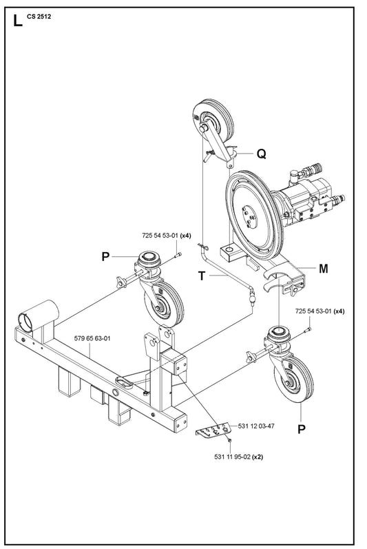 Frame Fig. 2 Parts For Wire Saw CS 2512 By Husqvarna