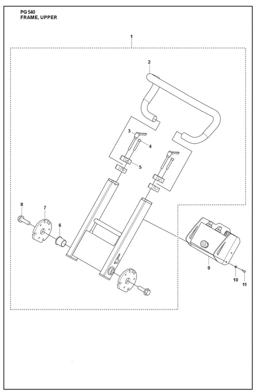 Frame, Upper Parts For PG 540 4 KW By Husqvarna