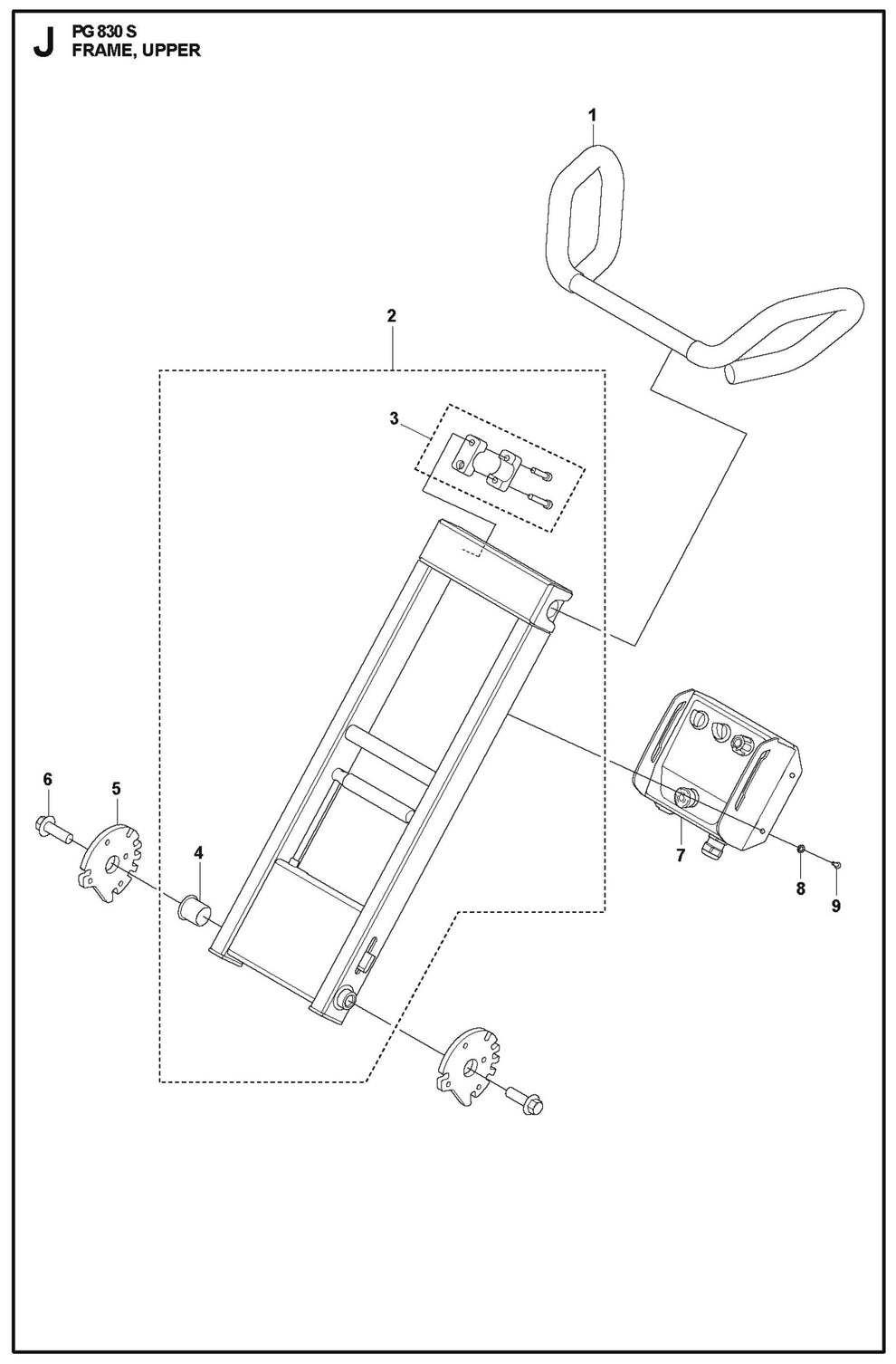 Frame Upper Parts For PG 830 S By Husqvarna