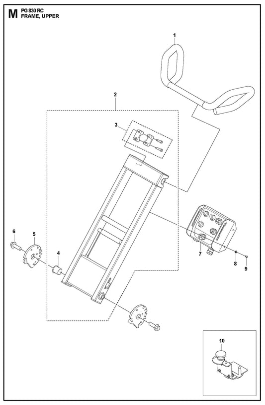 Frame Upper Parts For PG 830 RC By Husqvarna