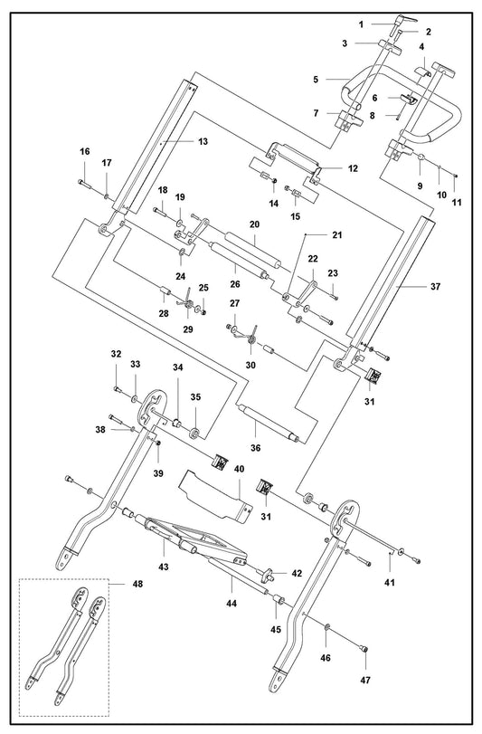 PG 450 v.3 Frame Assembly Parts by Husqvarna