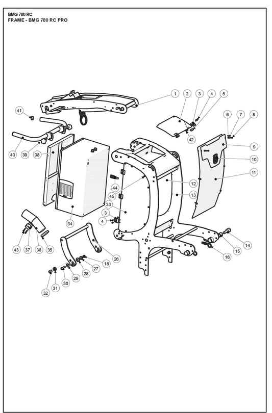 Frame - BMG 780 RC PRO Parts For BMG 780 RC By Husqvarna