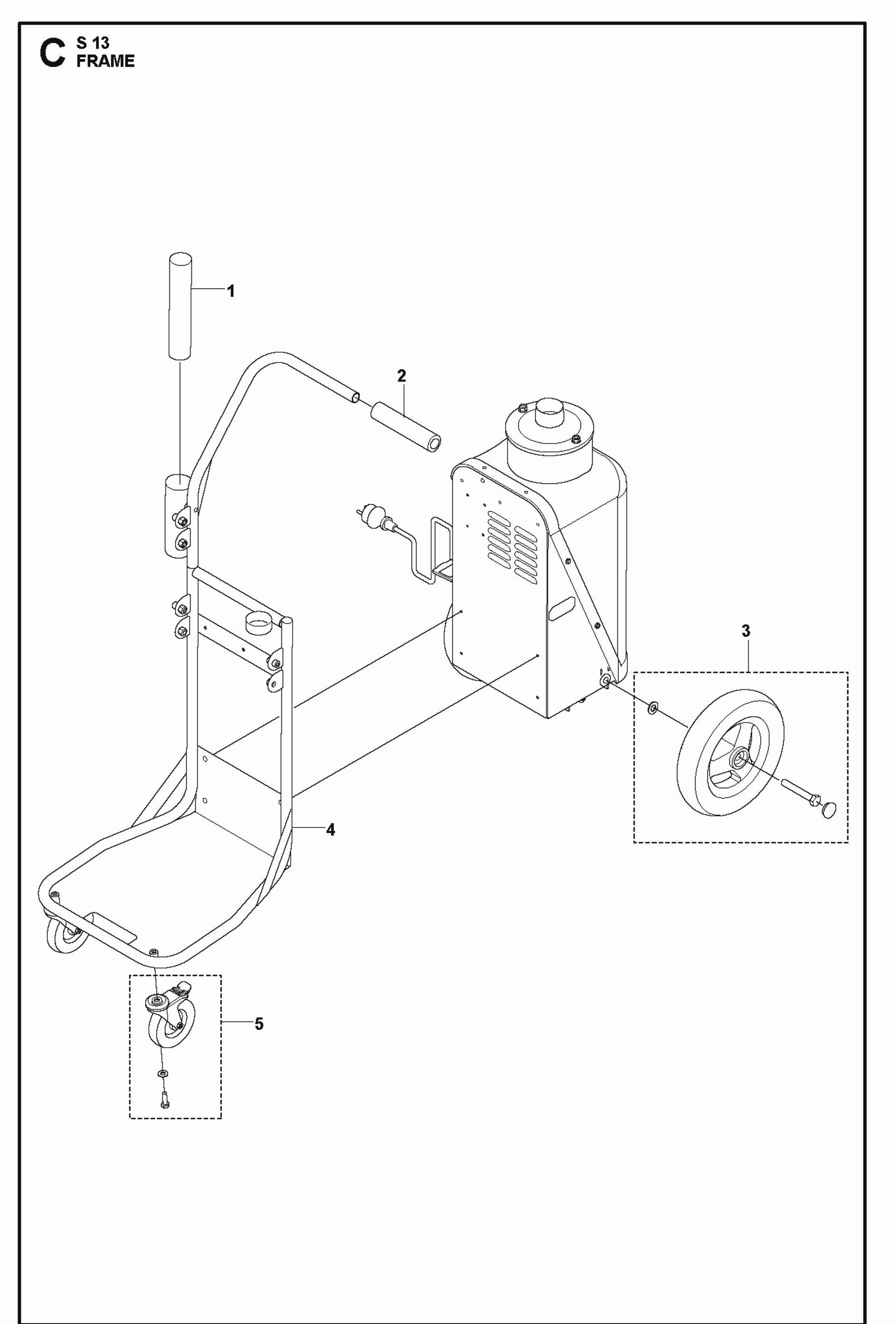 Frame Parts For S 13 Dust Extractor By Husqvarna