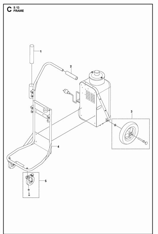 Frame Parts For S 13 Dust Extractor By Husqvarna