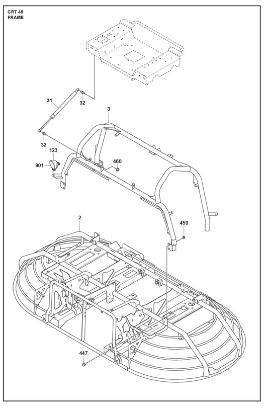 Frame Parts For Ride On Trowel CRT 48 Petrol By Husqvarna