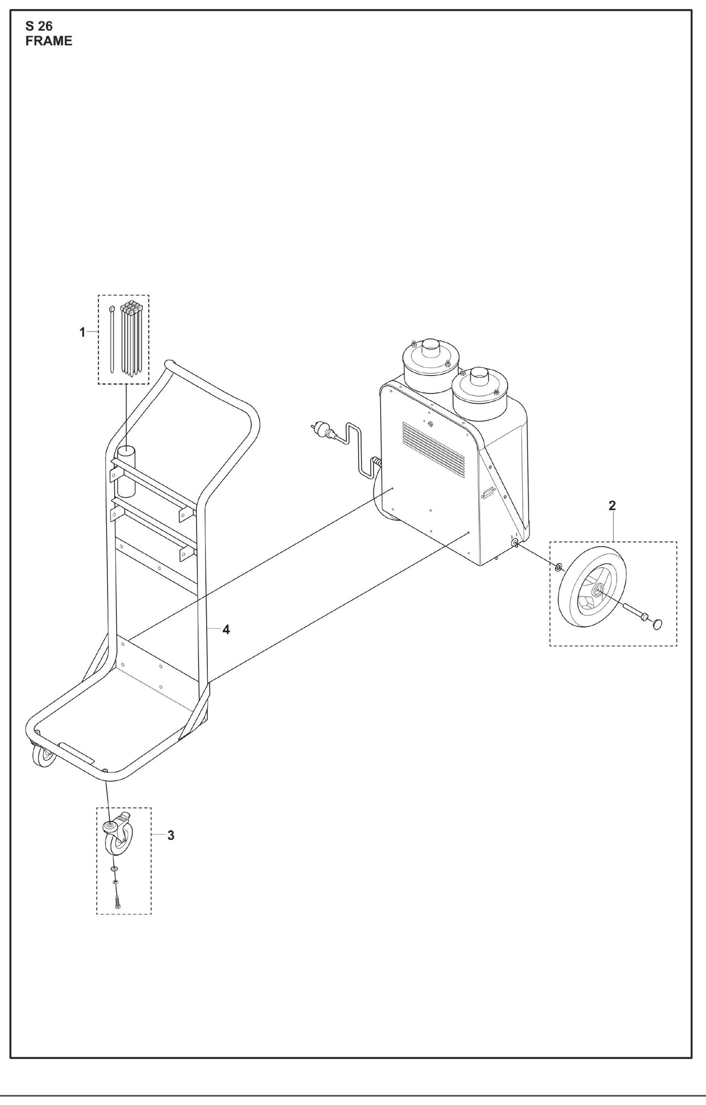 Frame Parts For S 26 Dust Extractor By Husqvarna