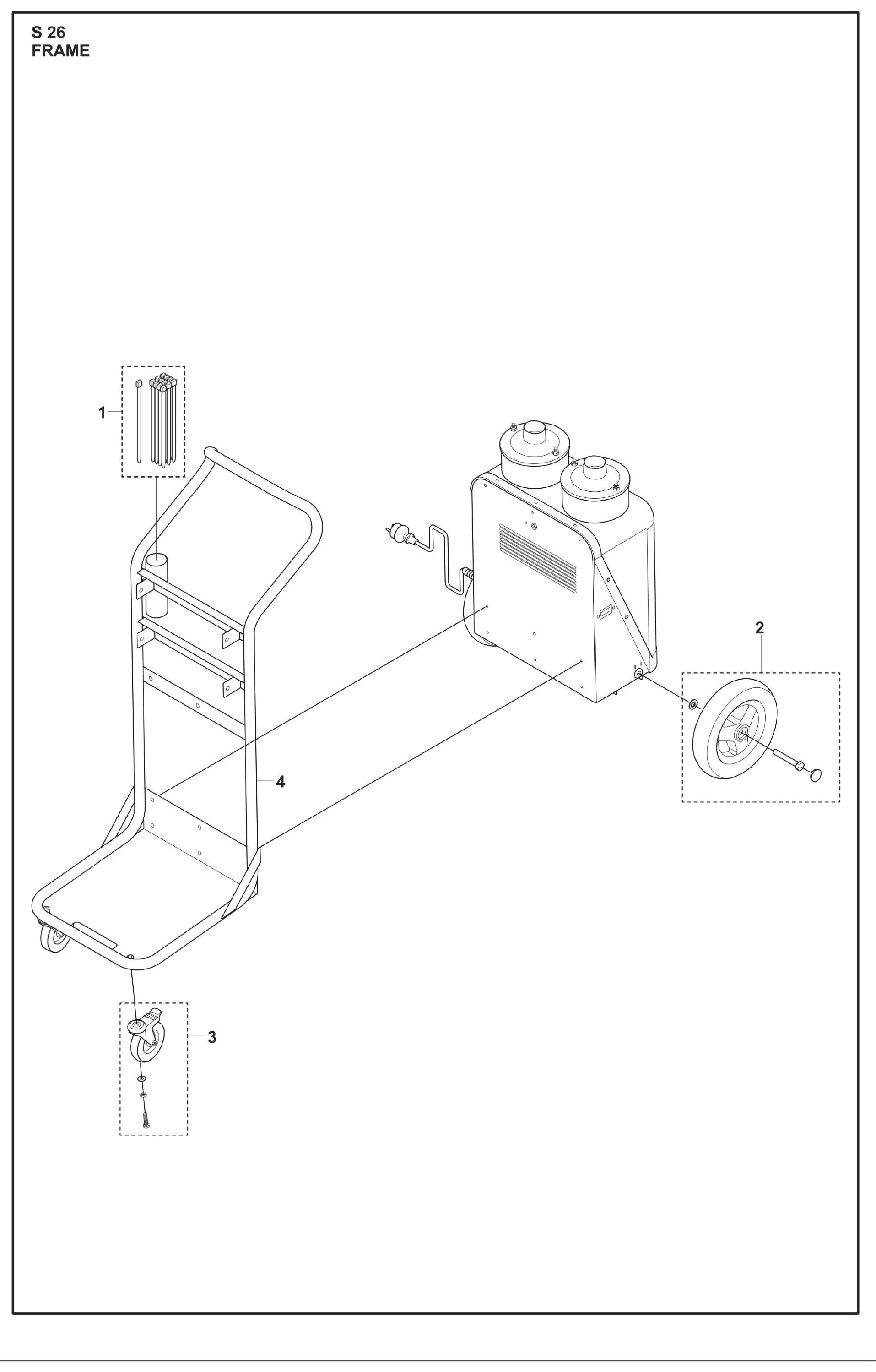 Frame Parts For S 26 Dust Extractor By Husqvarna