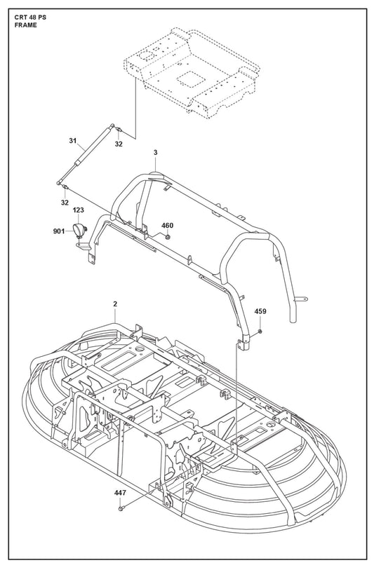 Frame Parts For Ride On Trowel CRT 48 PS By Husqvarna
