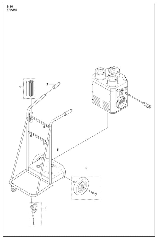 Frame Parts For S 36 Dust Extractor By Husqvarna