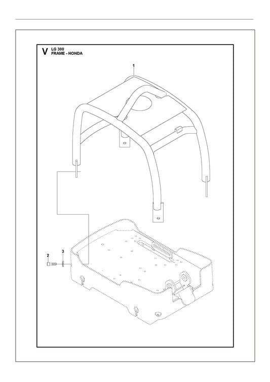 Frame - Honda Parts For LG 300 Petrol By Husqvarna