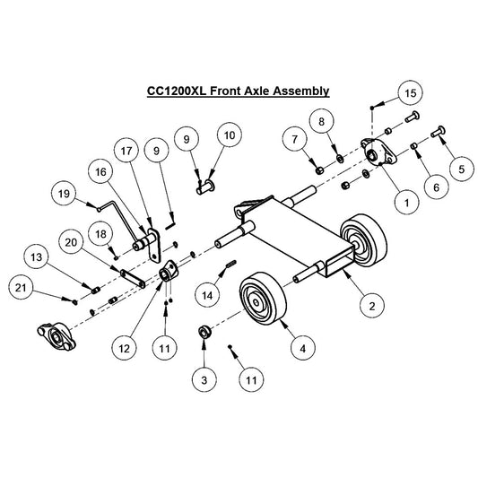 CC1200XL Front Axle Assembly